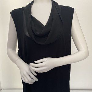Coldwater Creek Women's Black Cowl Neckline Sleeveless Top 1X